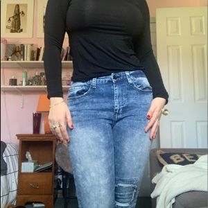Rue 21 high rise mixed wash denim jeggings
